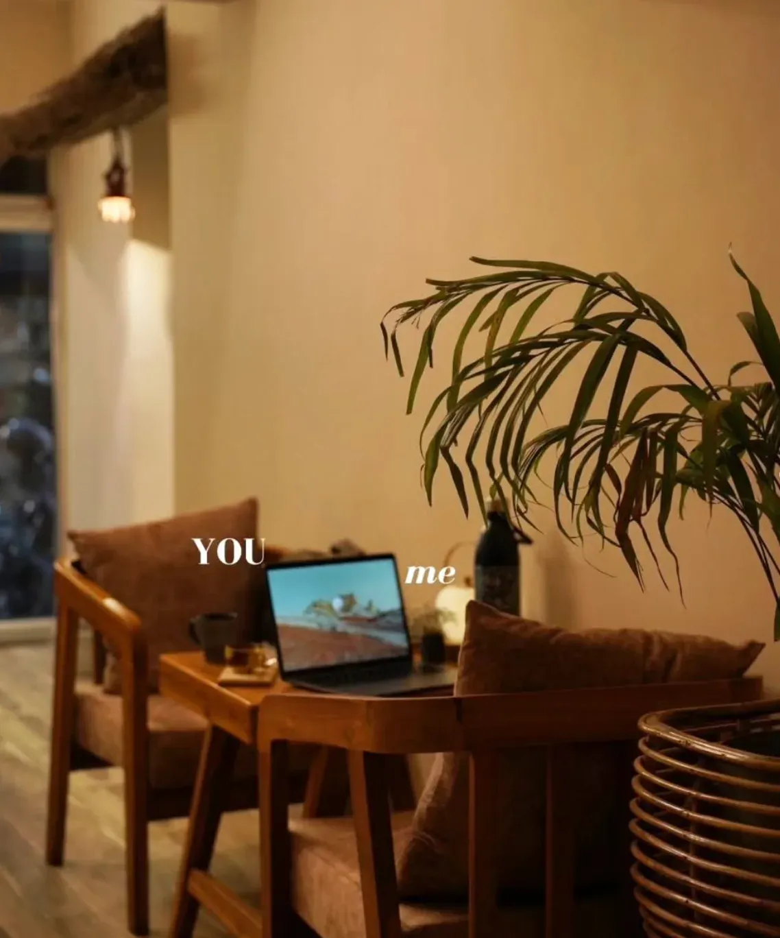 Warm, cozy seating inside The Mandaar Café